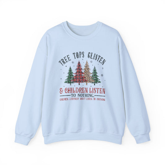 Tree Tops Glisten Sweatshirt, Christmas Sweatshirt - Popbydesign