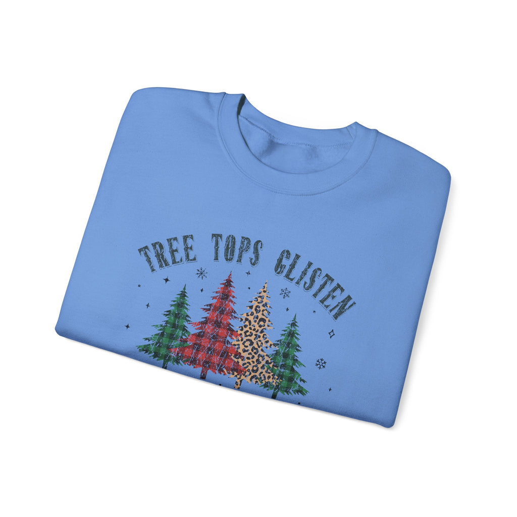 Tree Tops Glisten Sweatshirt, Christmas Sweatshirt by PopCultureByDesign36