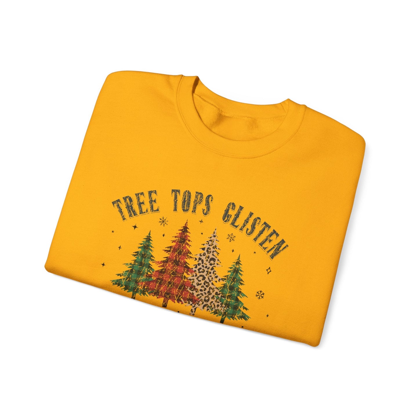 Tree Tops Glisten Sweatshirt, Christmas Sweatshirt - Popbydesign