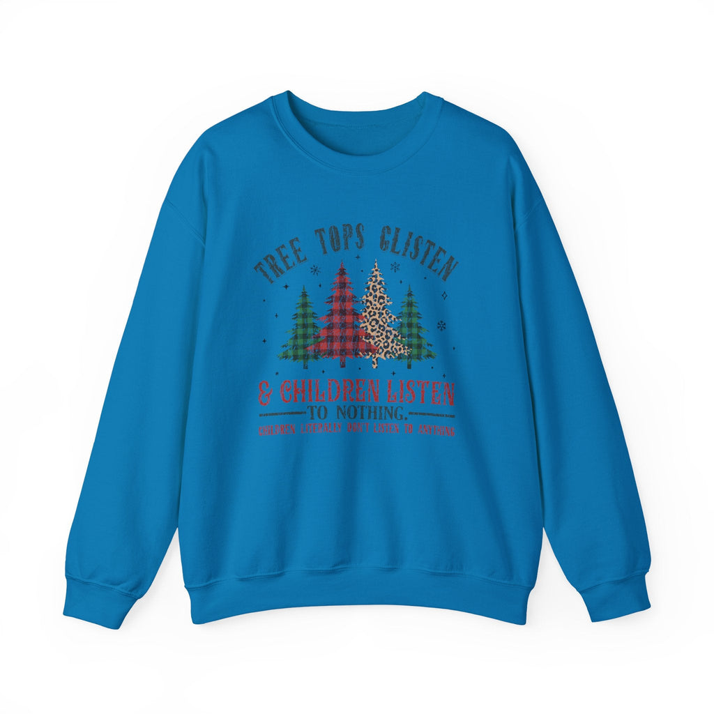 Tree Tops Glisten Sweatshirt, Christmas Sweatshirt by PopCultureByDesign36