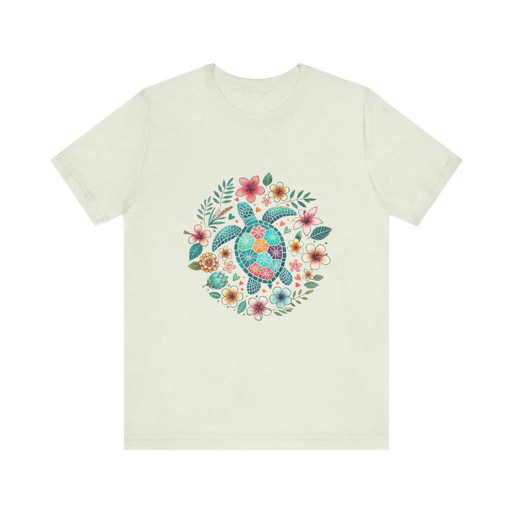Turtle Ocean Sun T-Shirt, Floral Turtle Shirt, Boho Beach Tshirt by PopCultureByDesign36