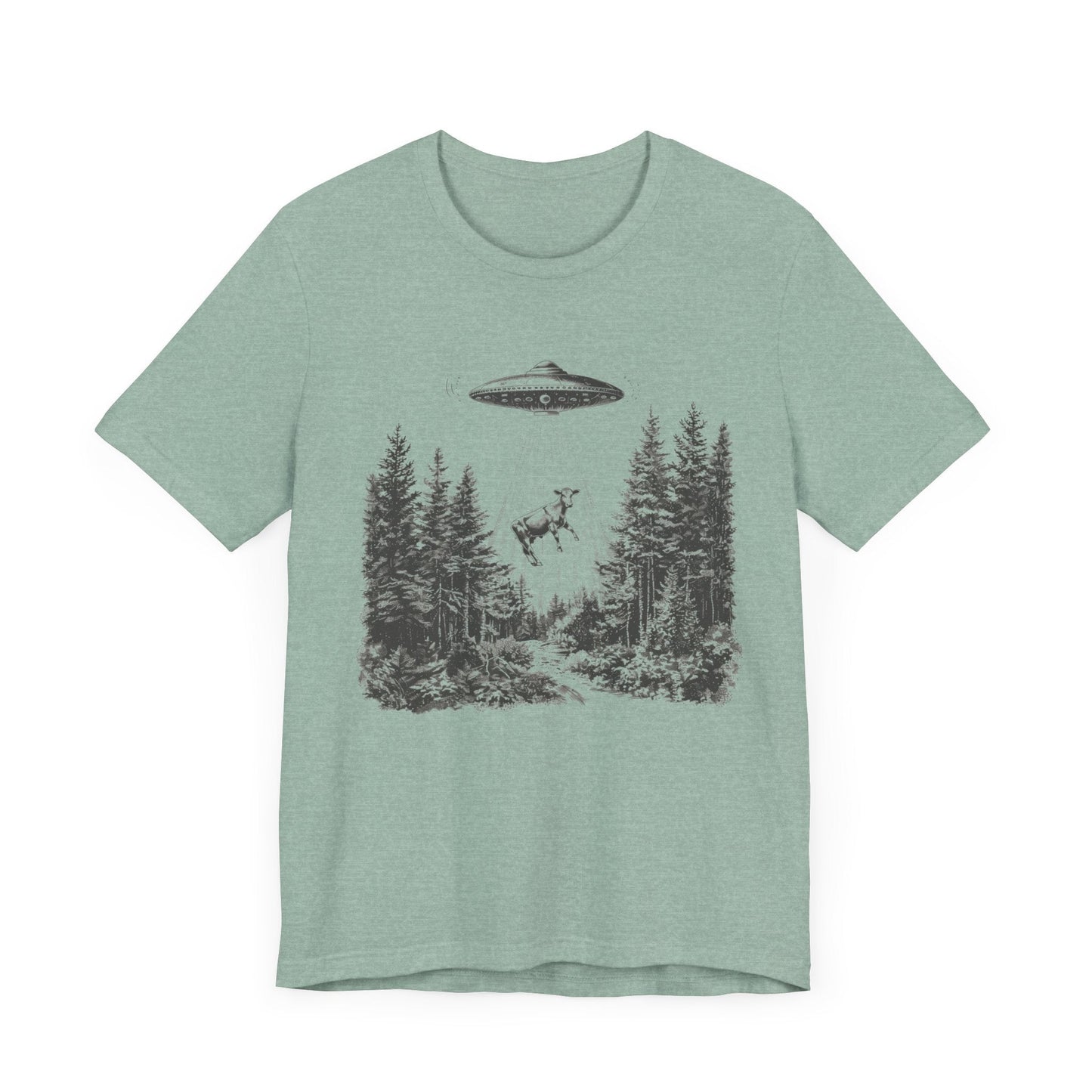 Ufo Cow Shirt, Retro T-Shirt, Vintage Cow Ufo TShirt, Ufo Graphic Tee - Popbydesign