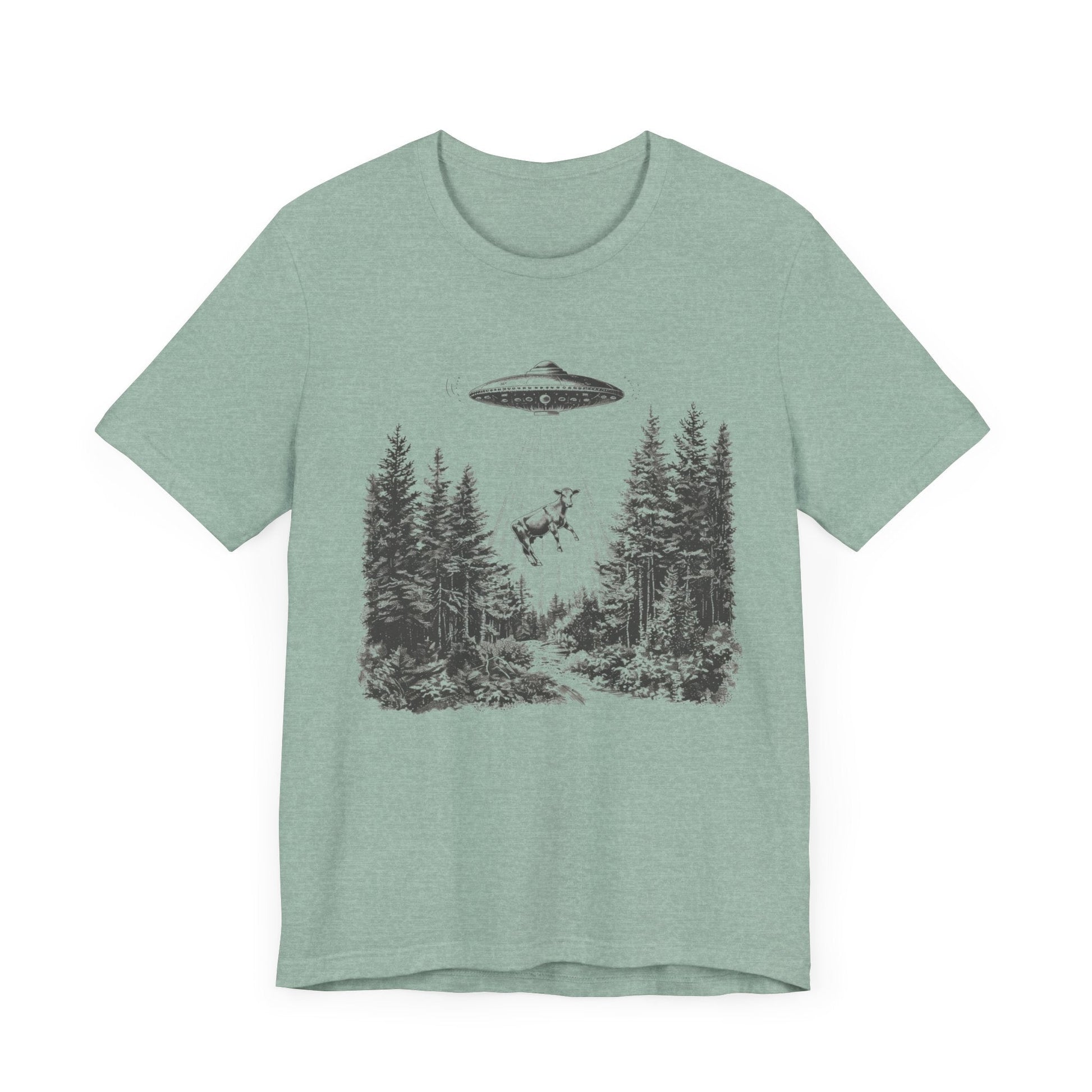 Ufo Cow Shirt, Retro T-Shirt, Vintage Cow Ufo TShirt, Ufo Graphic Tee - Popbydesign