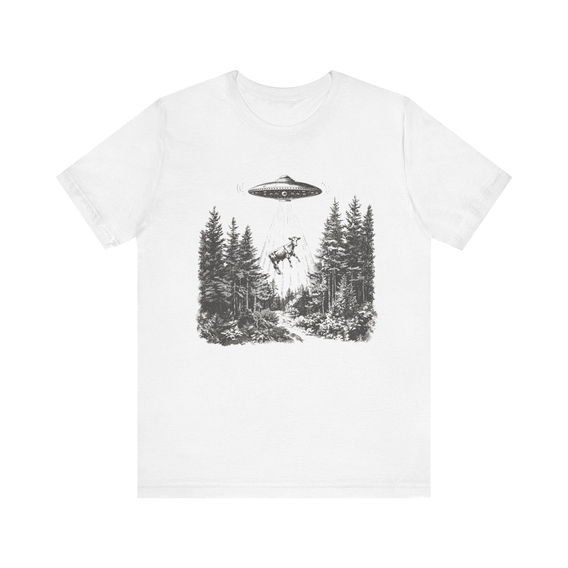 Ufo Cow Shirt, Retro T-Shirt, Vintage Cow Ufo TShirt, Ufo Graphic Tee - Popbydesign