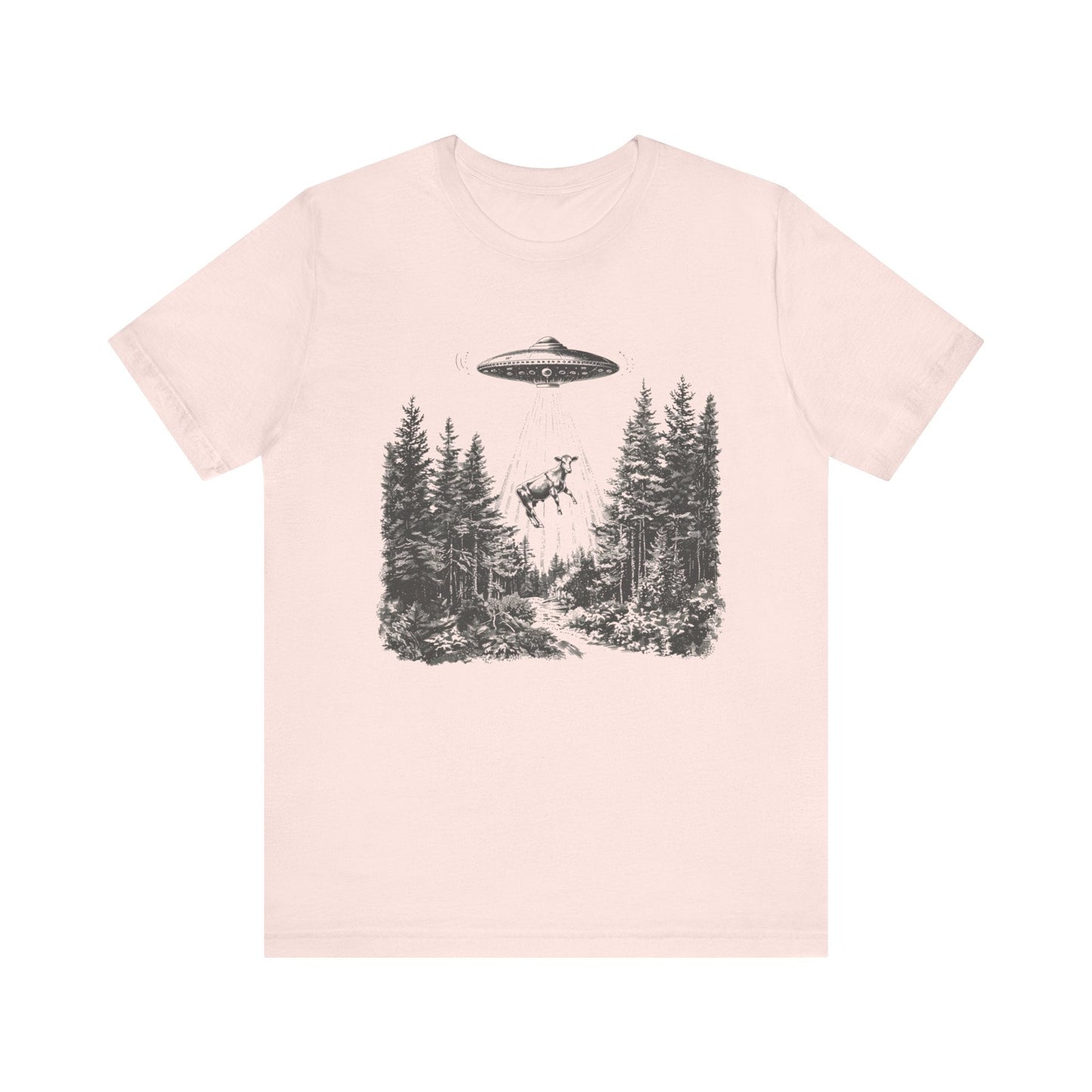 Ufo Cow Shirt, Retro T-Shirt, Vintage Cow Ufo TShirt, Ufo Graphic Tee - Popbydesign