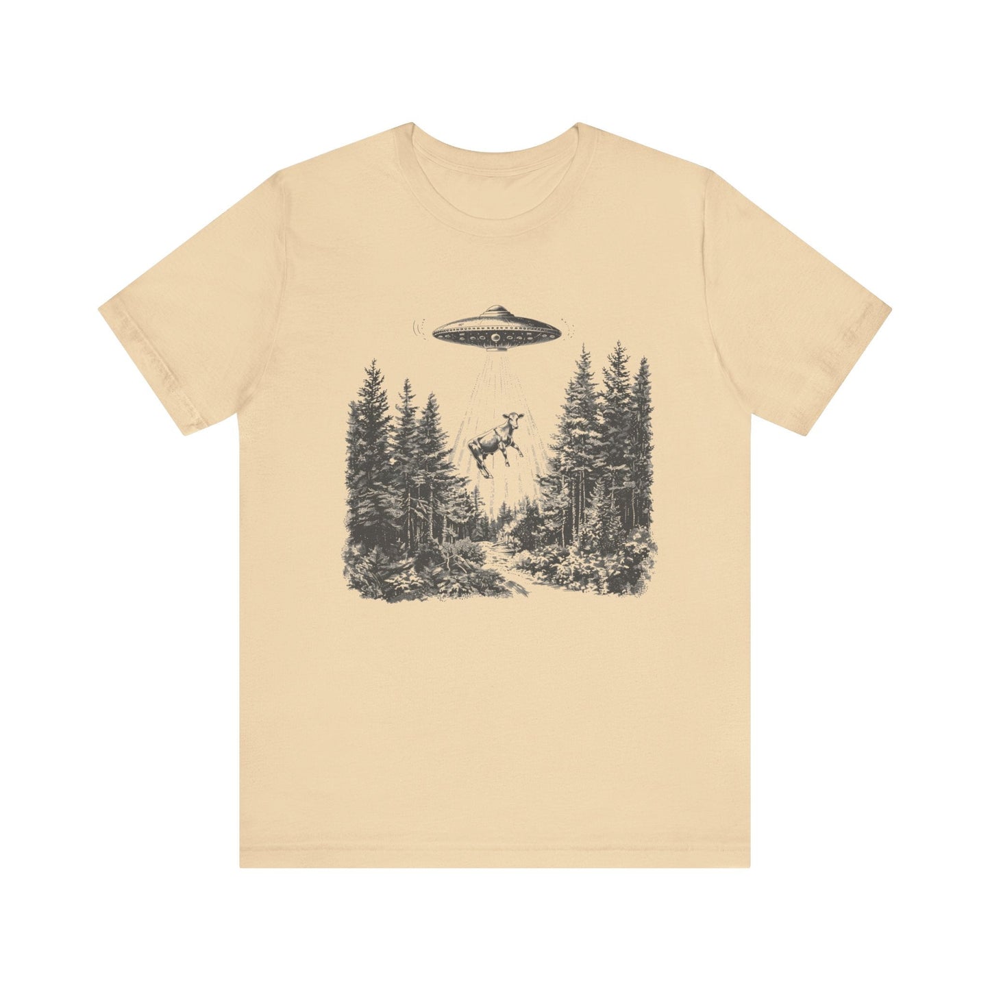 Ufo Cow Shirt, Retro T-Shirt, Vintage Cow Ufo TShirt, Ufo Graphic Tee - Popbydesign