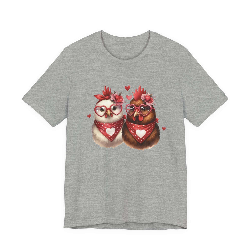 Valentines Day Farm Chickens Shirt, Chicken Shirt, Cute Tee by PopCultureByDesign36