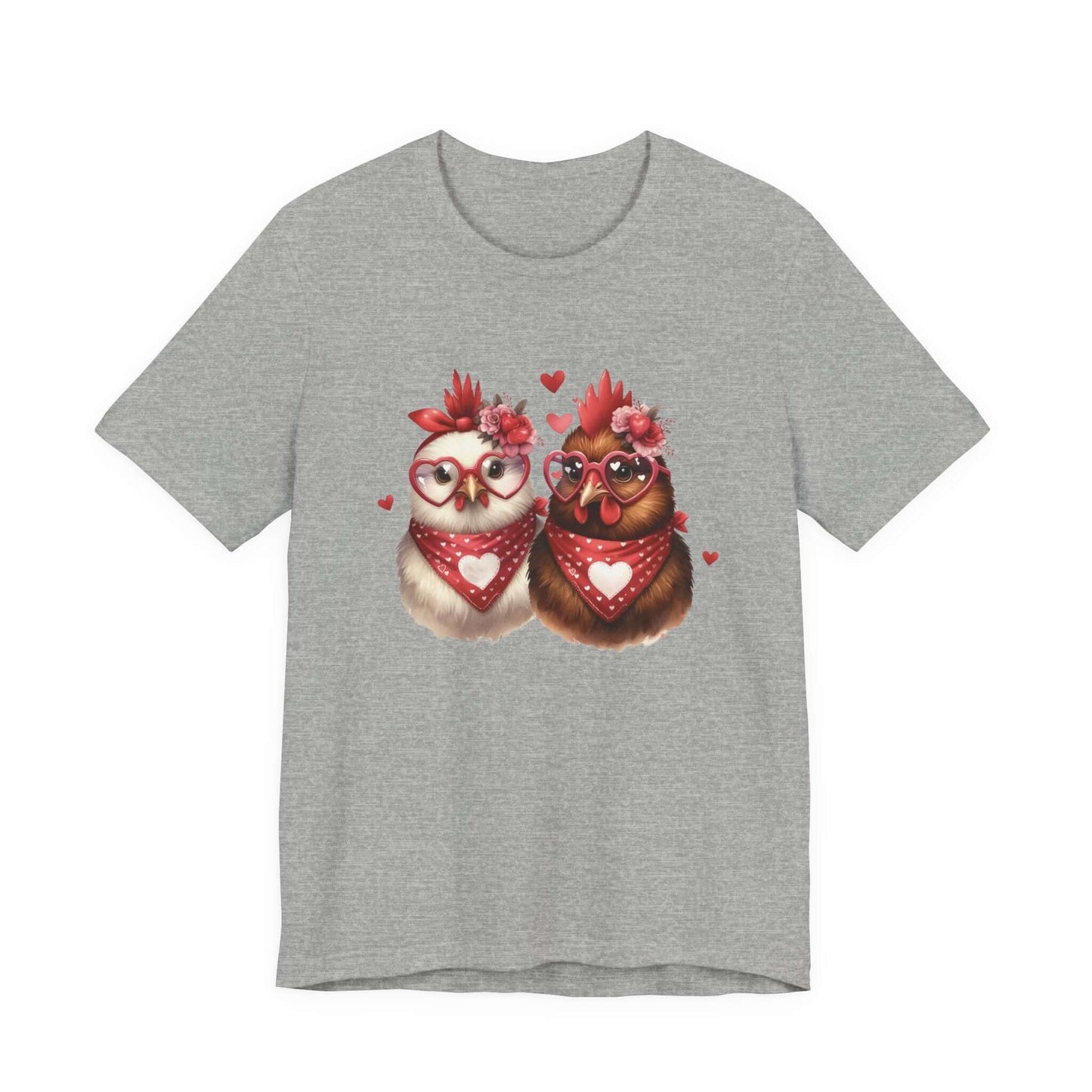 Valentines Day Farm Chickens Shirt, Chicken Shirt, Cute Tee - Popbydesign