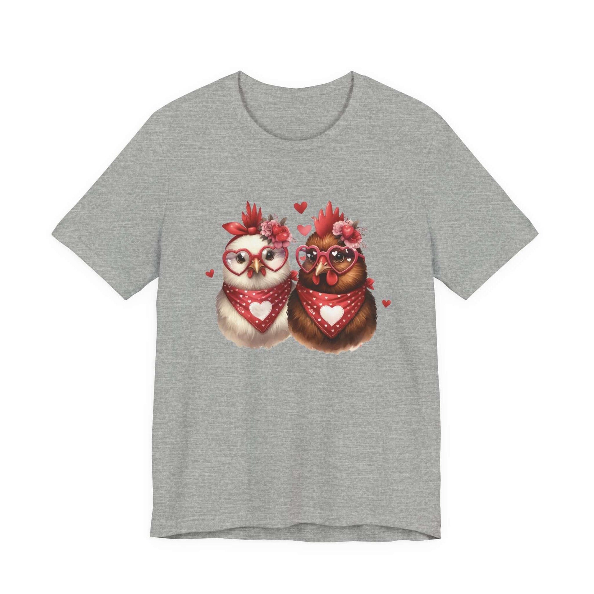 Valentines Day Farm Chickens Shirt, Chicken Shirt, Cute Tee - Popbydesign
