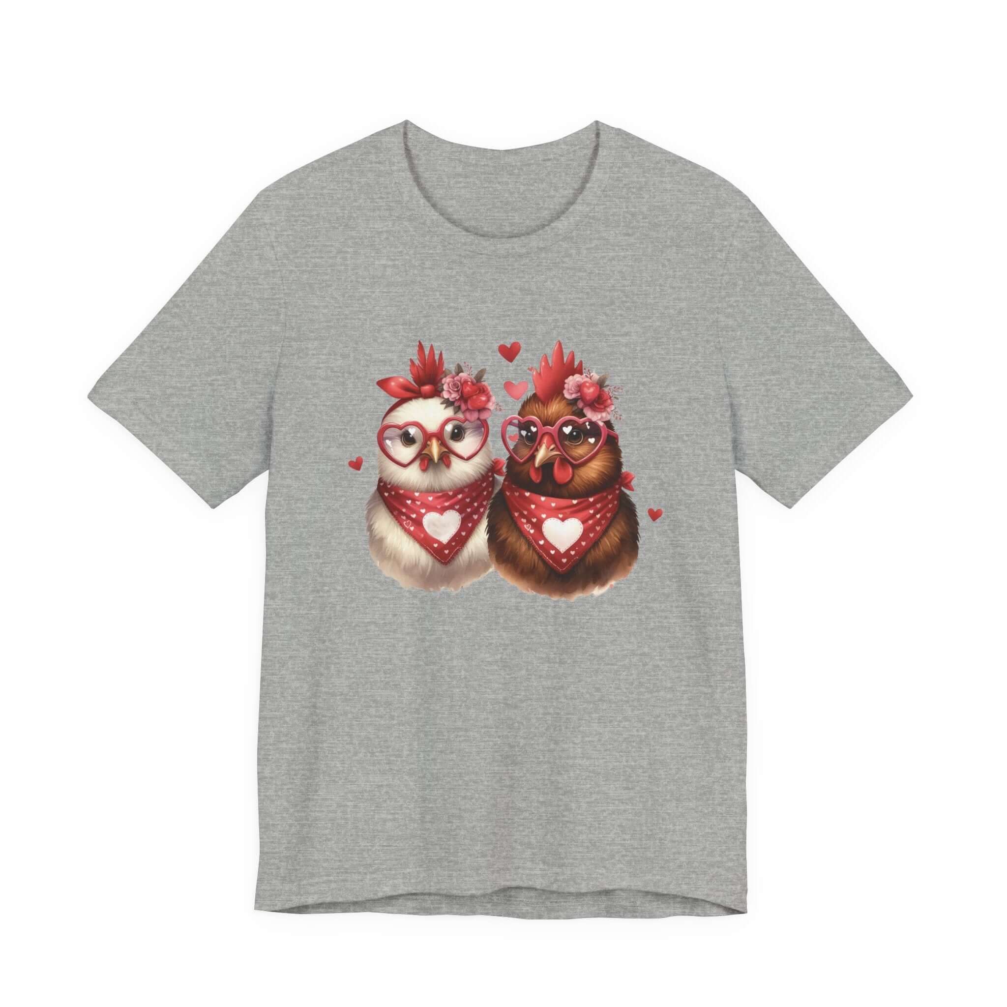Valentines Day Farm Chickens Shirt, Chicken Shirt, Cute Tee by PopCultureByDesign36