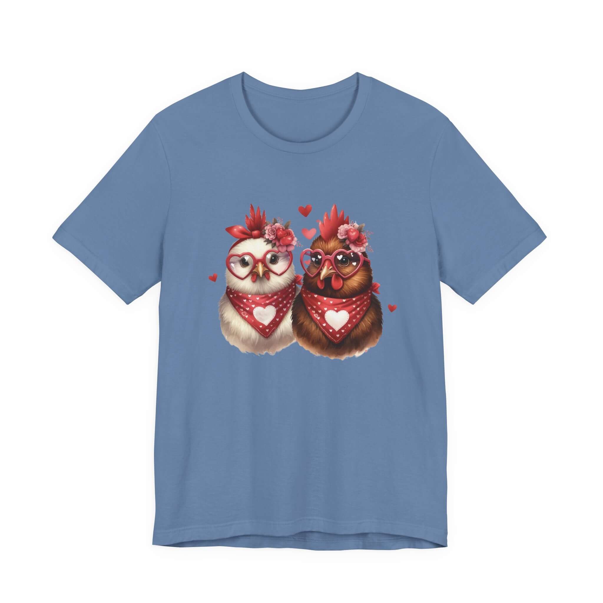 Valentines Day Farm Chickens Shirt, Chicken Shirt, Cute Tee by PopCultureByDesign36