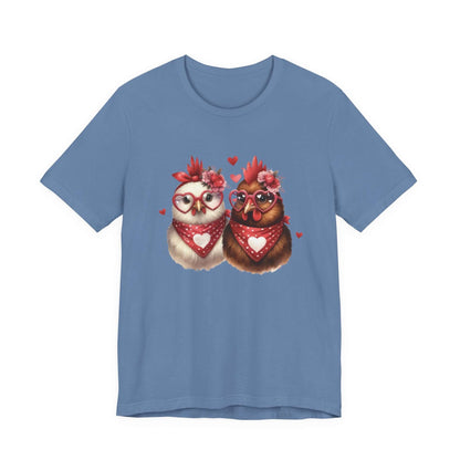 Valentines Day Farm Chickens Shirt, Chicken Shirt, Cute Tee - Popbydesign