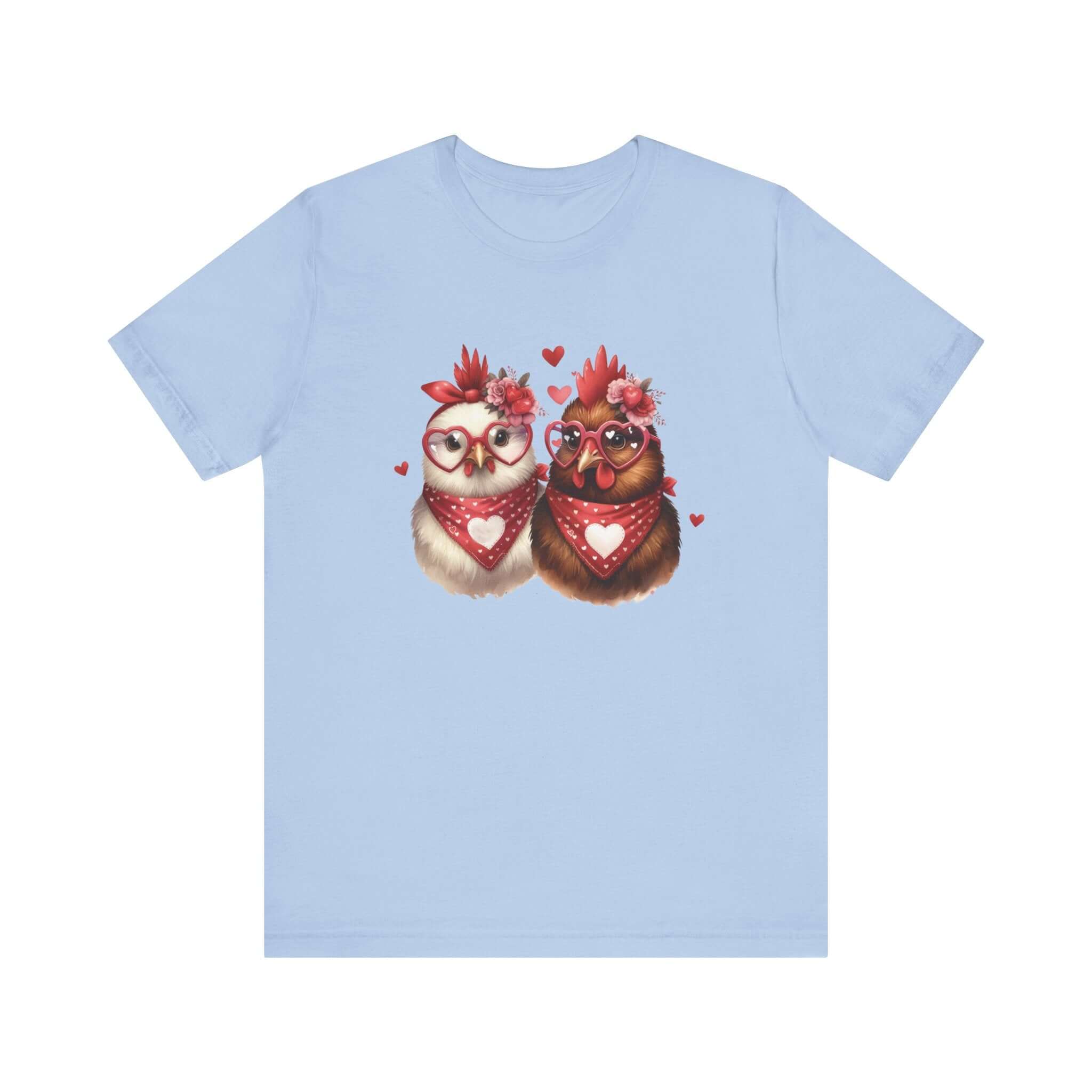 Valentines Day Farm Chickens Shirt, Chicken Shirt, Cute Tee by PopCultureByDesign36