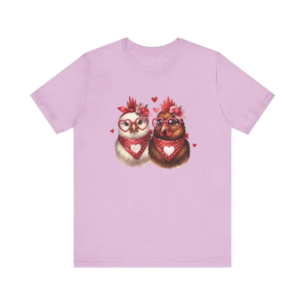 Valentines Day Farm Chickens Shirt, Chicken Shirt, Cute Tee by PopCultureByDesign36