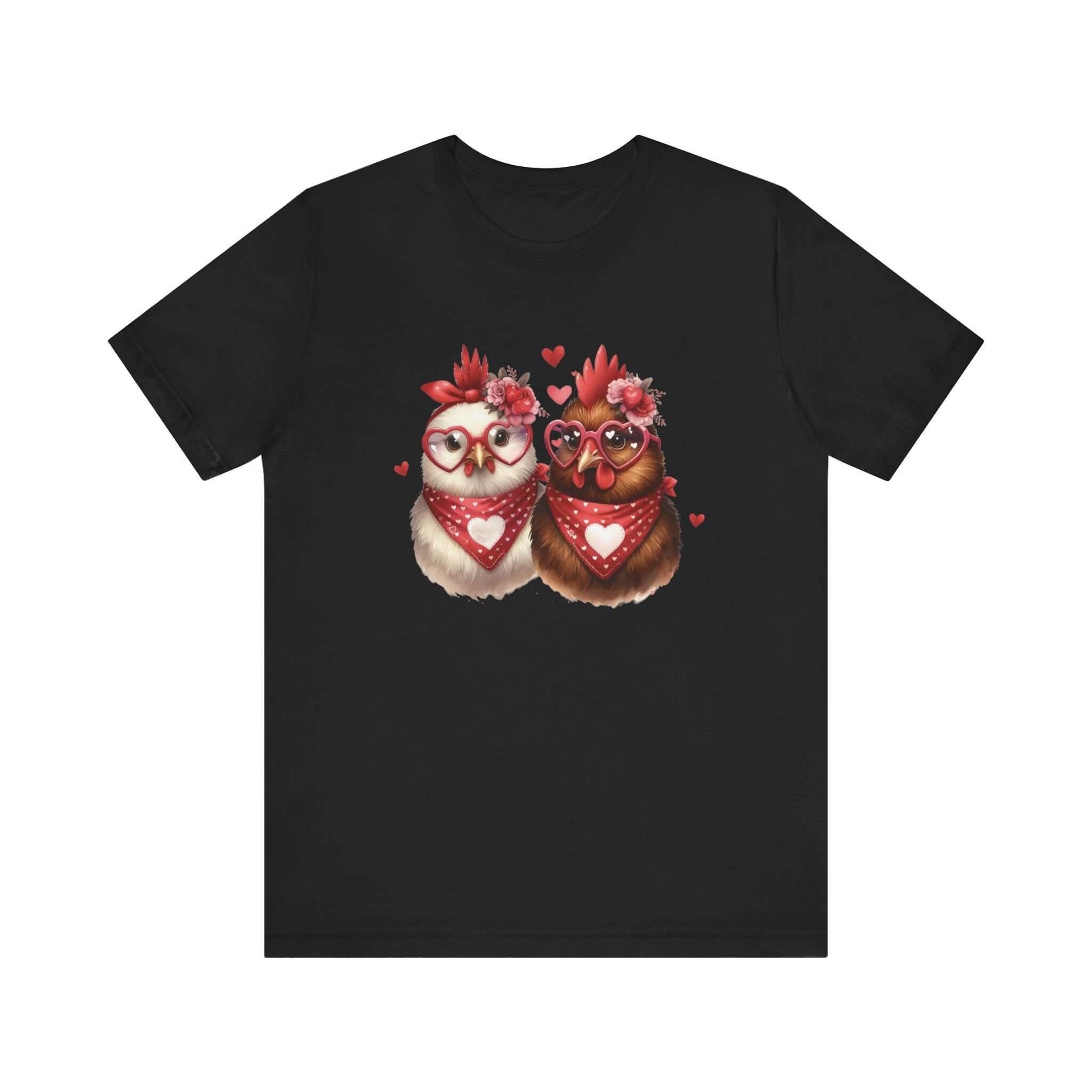 Valentines Day Farm Chickens Shirt, Chicken Shirt, Cute Tee by PopCultureByDesign36