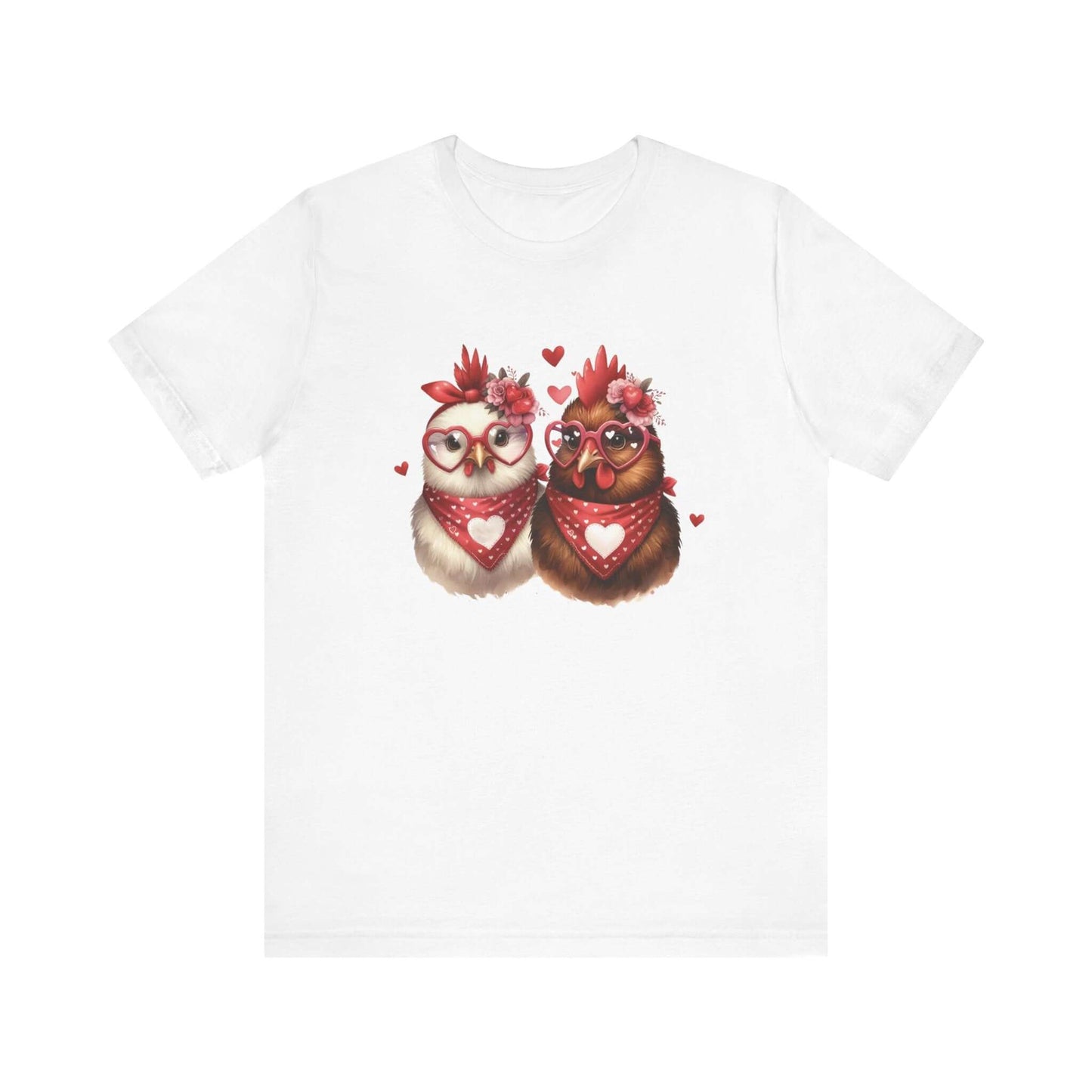 Valentines Day Farm Chickens Shirt, Chicken Shirt, Cute Tee - Popbydesign