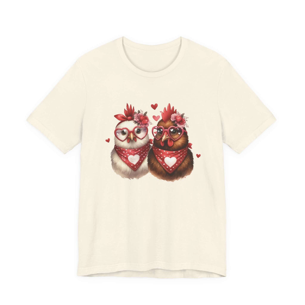 Valentines Day Farm Chickens Shirt, Chicken Shirt, Cute Tee by PopCultureByDesign36