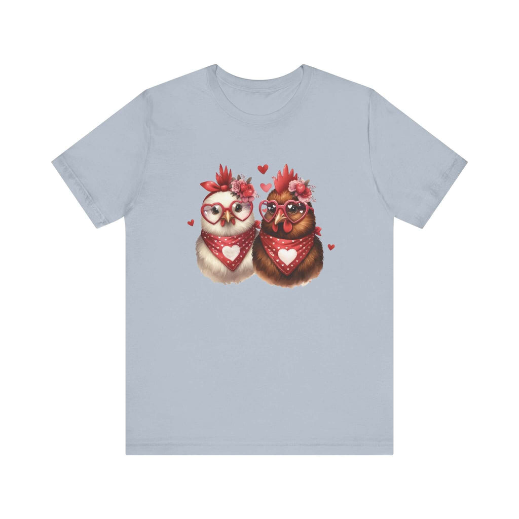 Valentines Day Farm Chickens Shirt, Chicken Shirt, Cute Tee by PopCultureByDesign36