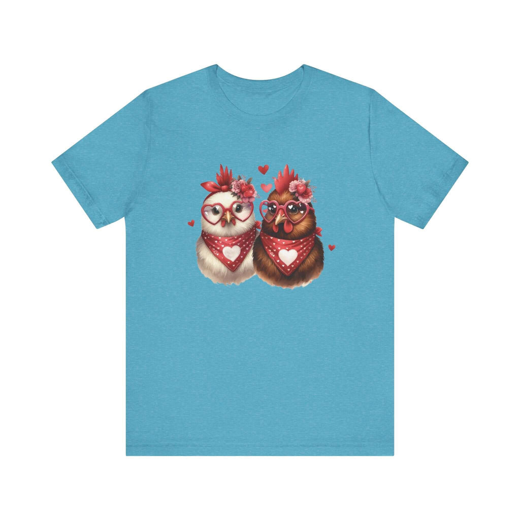 Valentines Day Farm Chickens Shirt, Chicken Shirt, Cute Tee by PopCultureByDesign36