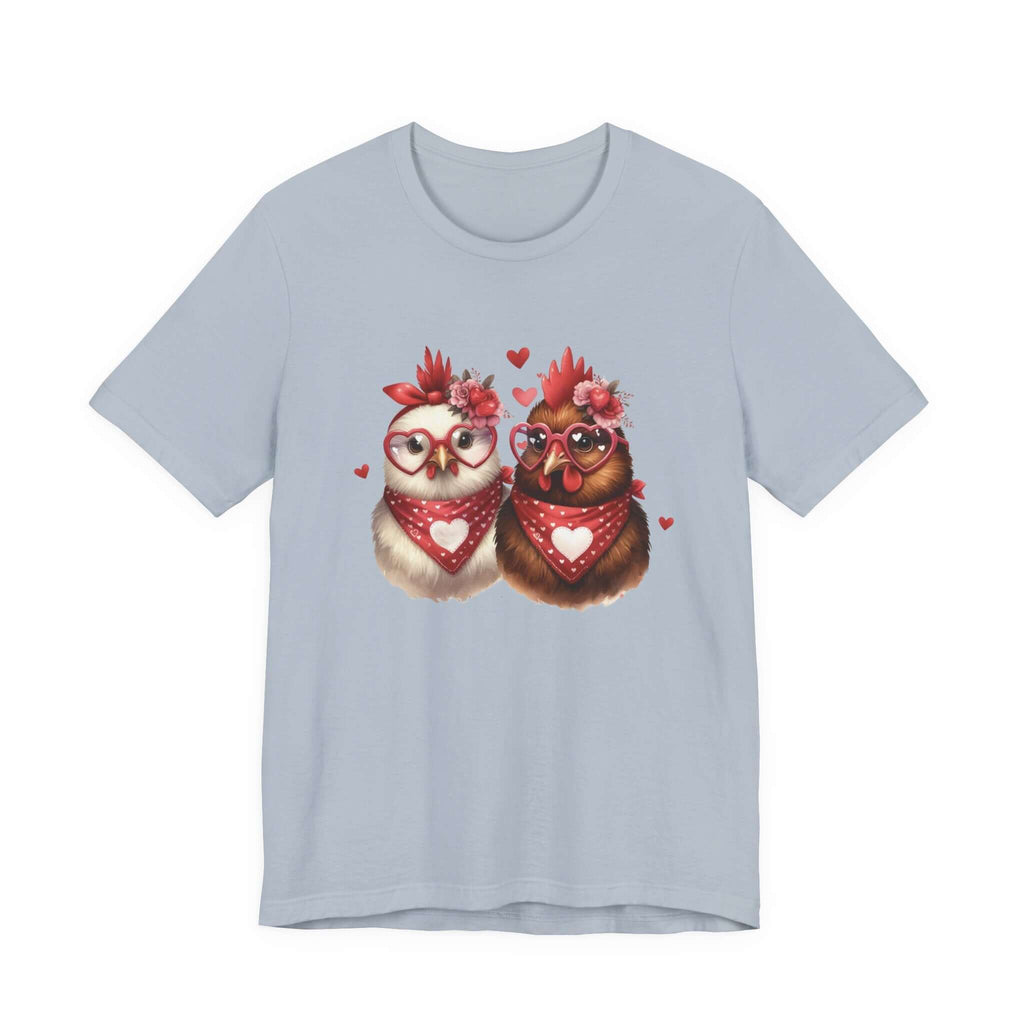 Valentines Day Farm Chickens Shirt, Chicken Shirt, Cute Tee by PopCultureByDesign36