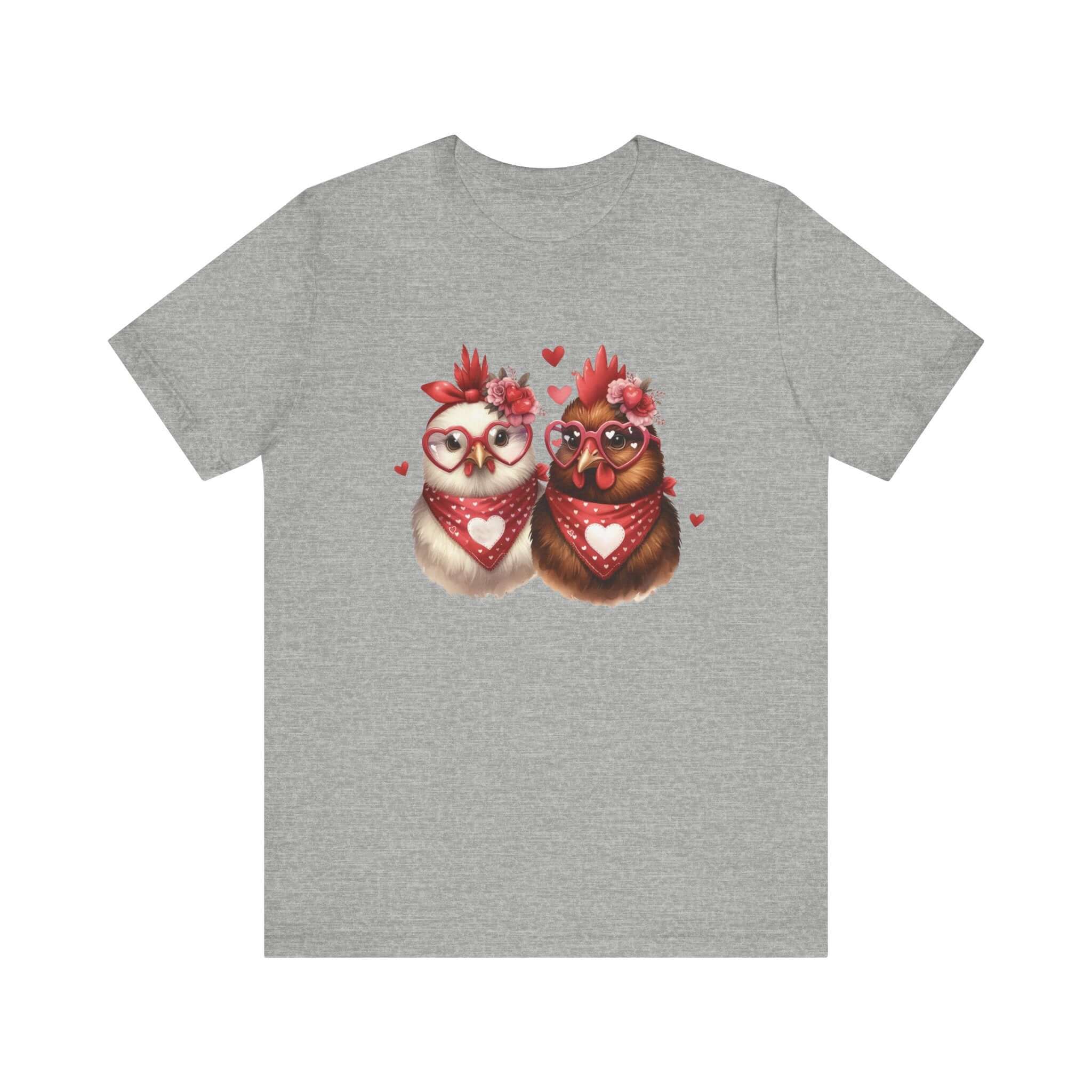 Valentines Day Farm Chickens Shirt, Chicken Shirt, Cute Tee by PopCultureByDesign36