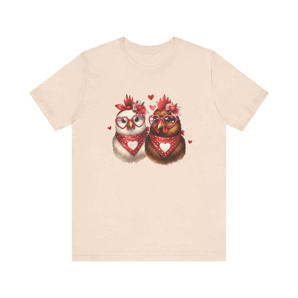 Valentines Day Farm Chickens Shirt, Chicken Shirt, Cute Tee by PopCultureByDesign36