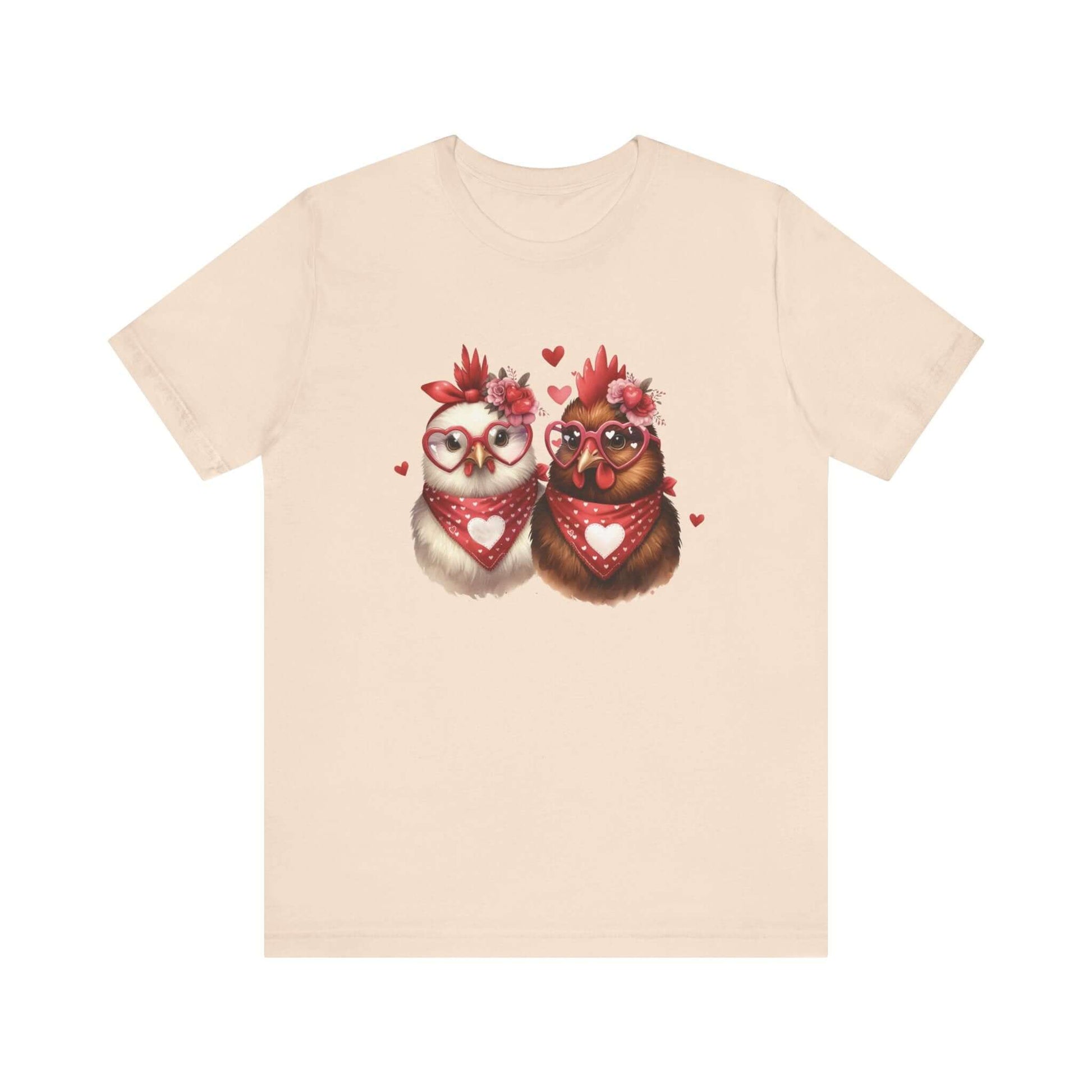 Valentines Day Farm Chickens Shirt, Chicken Shirt, Cute Tee - Popbydesign