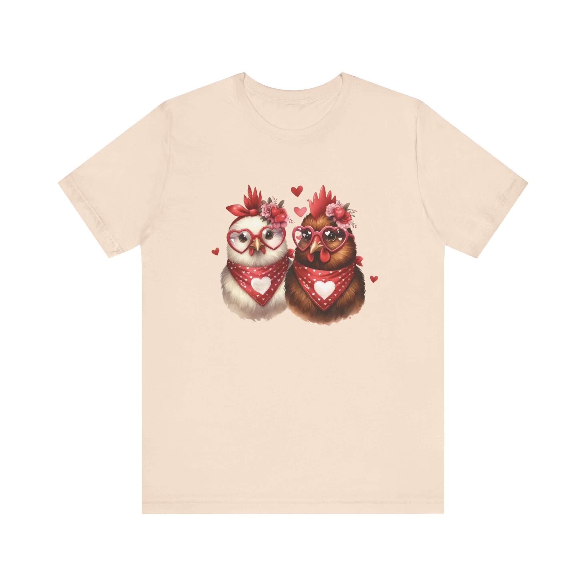 Valentines Day Farm Chickens Shirt, Chicken Shirt, Cute Tee by PopCultureByDesign36