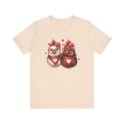Valentines Day Farm Chickens Shirt, Chicken Shirt, Cute Tee - Popbydesign