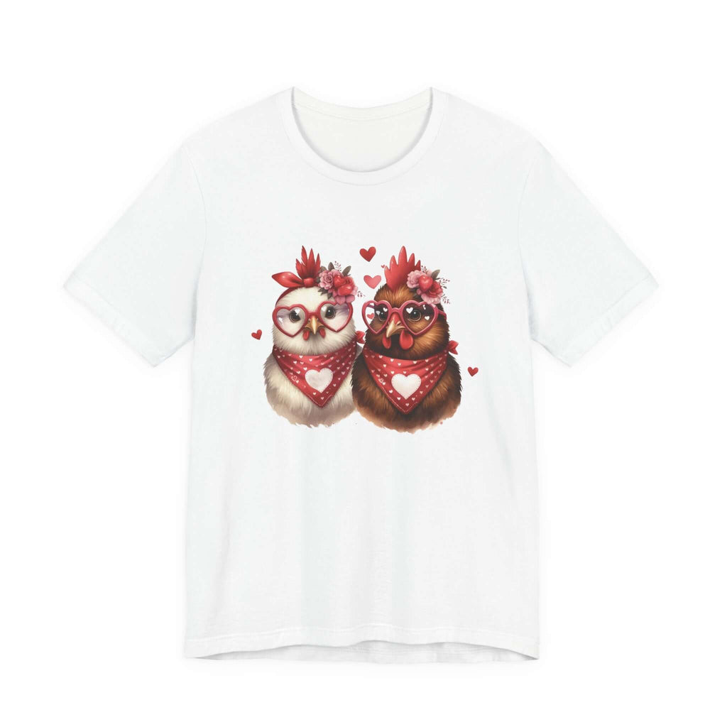 Valentines Day Farm Chickens Shirt, Chicken Shirt, Cute Tee by PopCultureByDesign36
