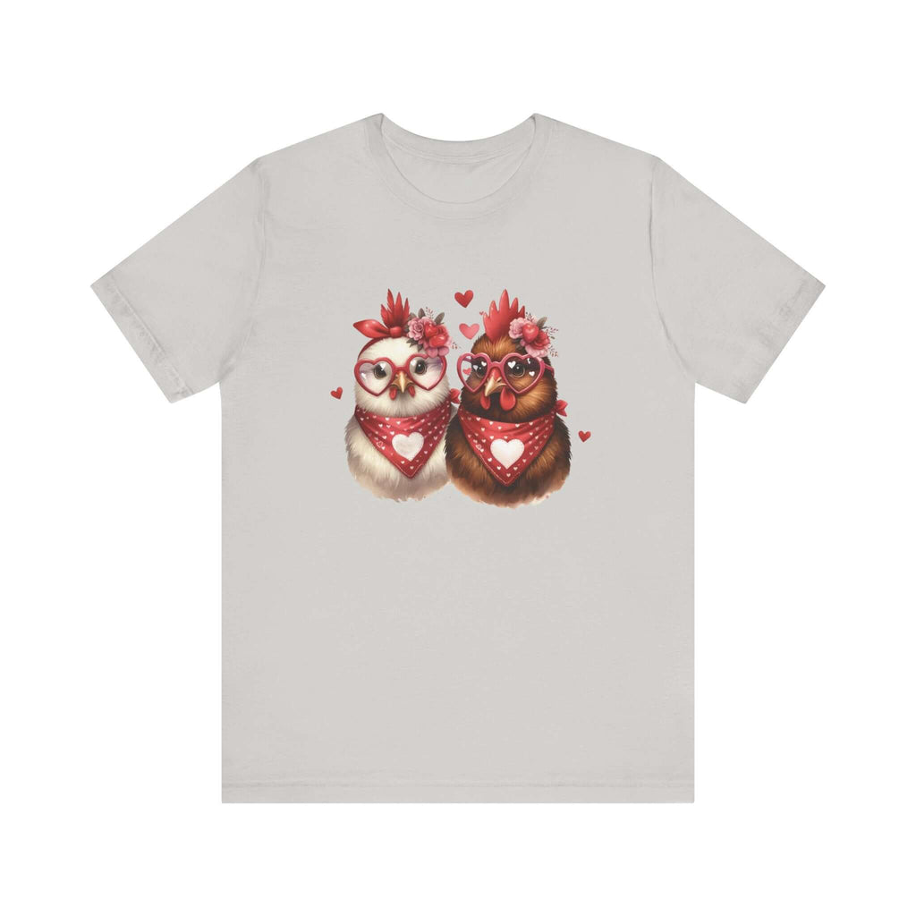 Valentines Day Farm Chickens Shirt, Chicken Shirt, Cute Tee by PopCultureByDesign36