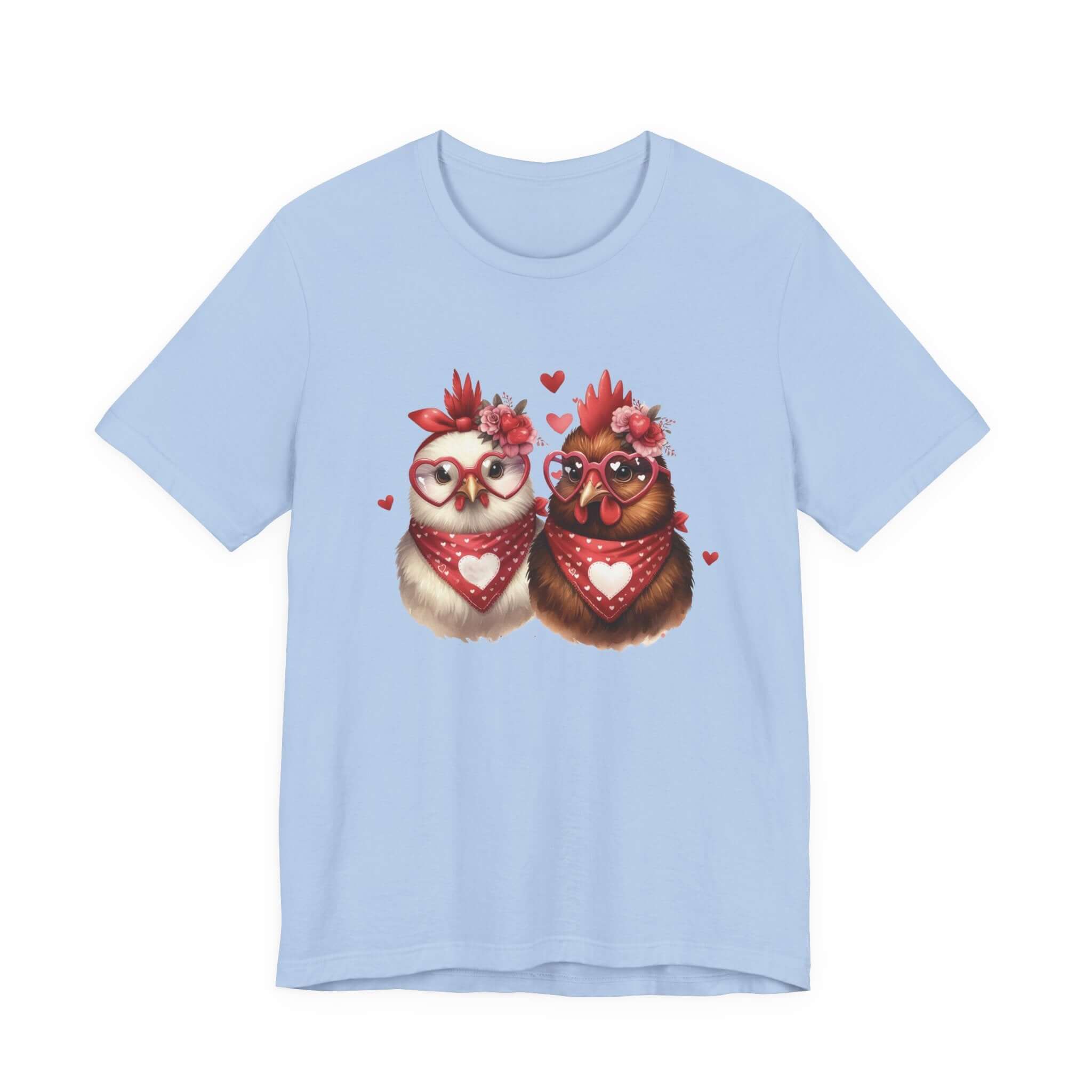Valentines Day Farm Chickens Shirt, Chicken Shirt, Cute Tee by PopCultureByDesign36