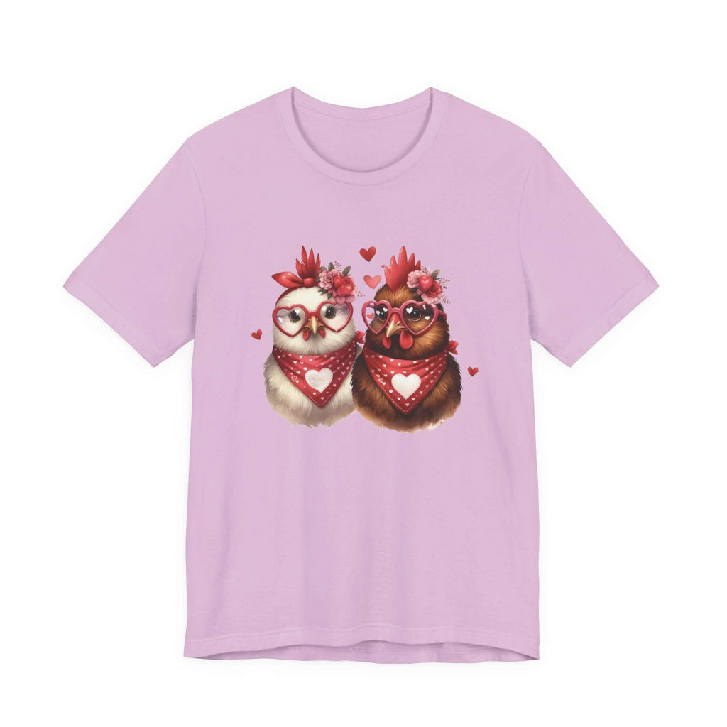 Valentines Day Farm Chickens Shirt, Chicken Shirt, Cute Tee by PopCultureByDesign36