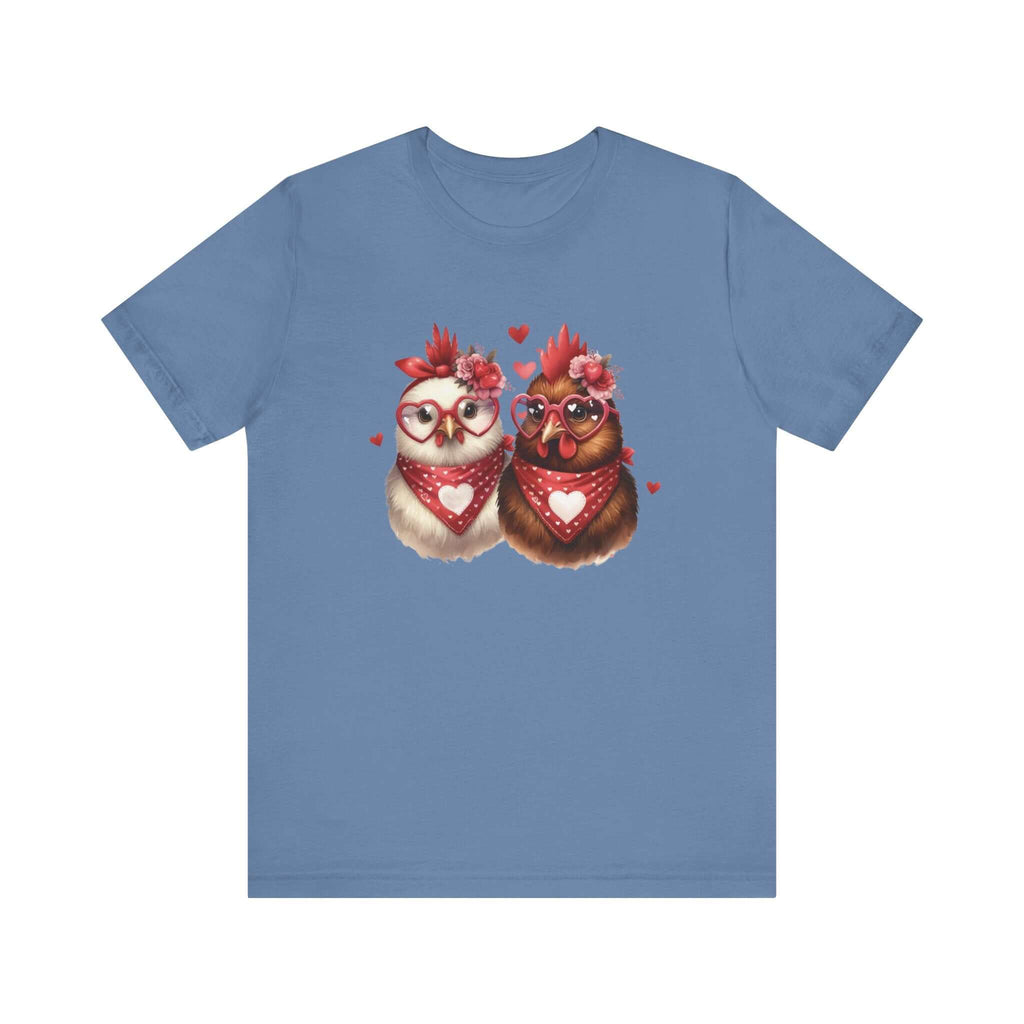 Valentines Day Farm Chickens Shirt, Chicken Shirt, Cute Tee by PopCultureByDesign36