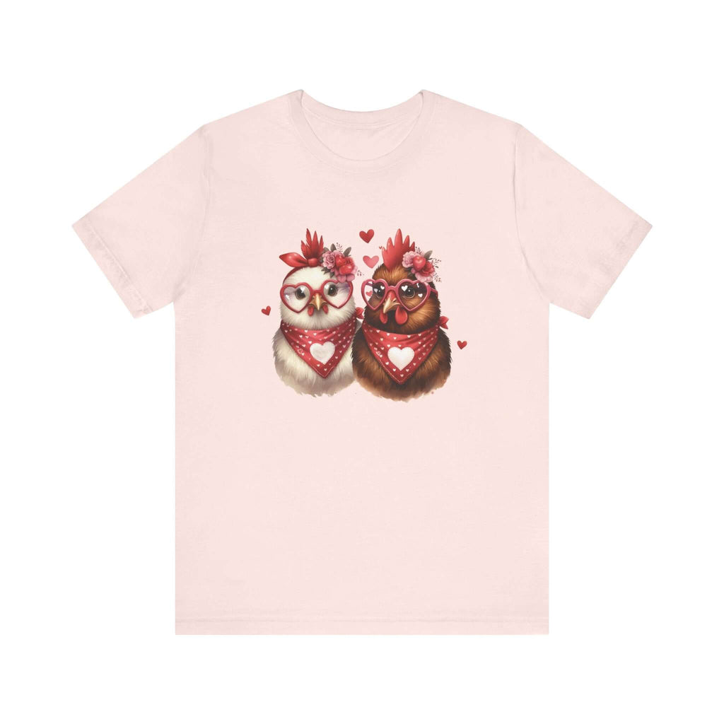 Valentines Day Farm Chickens Shirt, Chicken Shirt, Cute Tee by PopCultureByDesign36