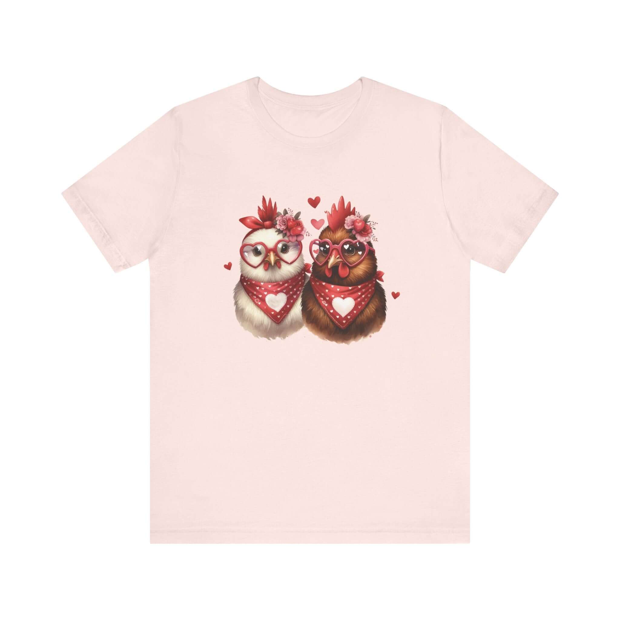 Valentines Day Farm Chickens Shirt, Chicken Shirt, Cute Tee by PopCultureByDesign36