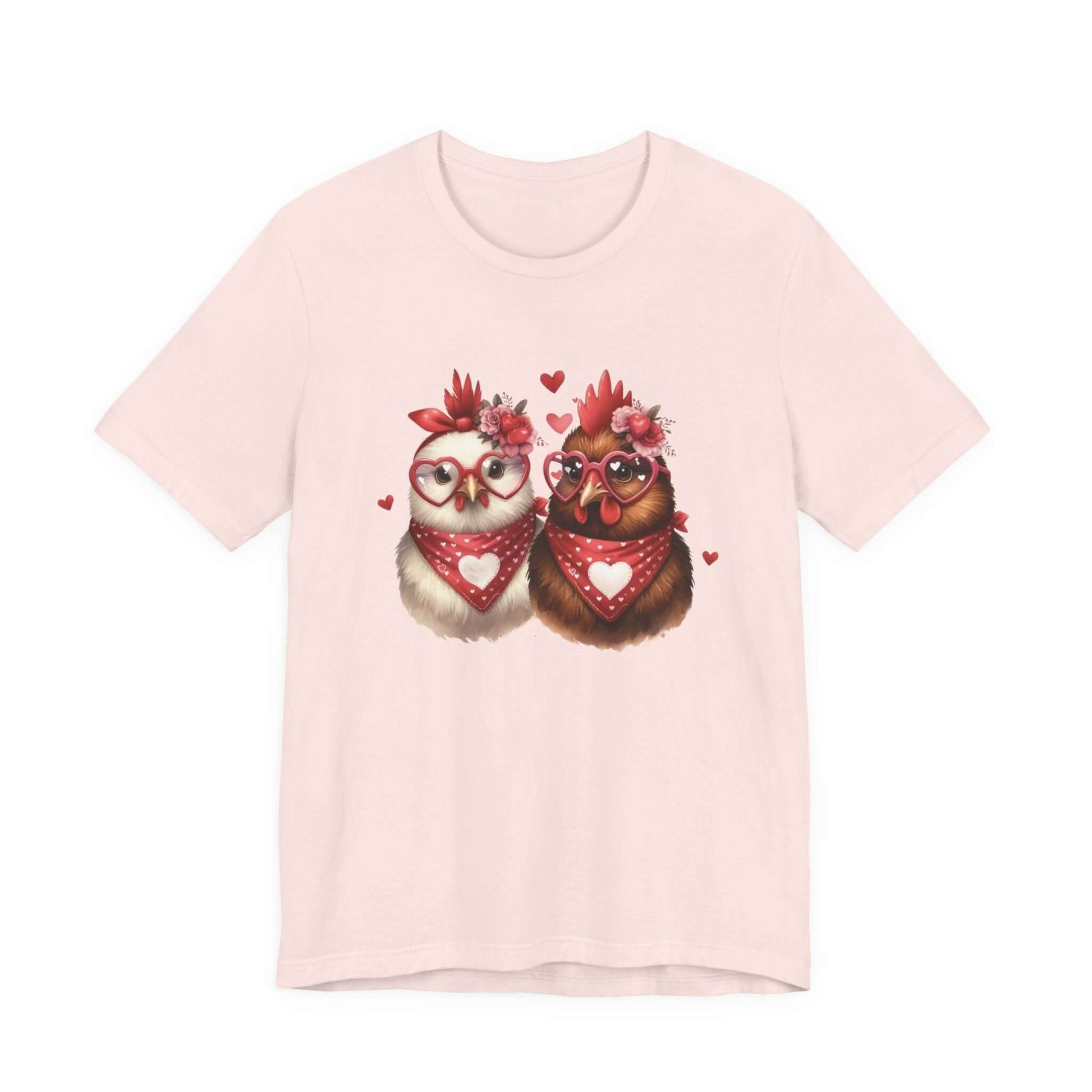 Valentines Day Farm Chickens Shirt, Chicken Shirt, Cute Tee - Popbydesign