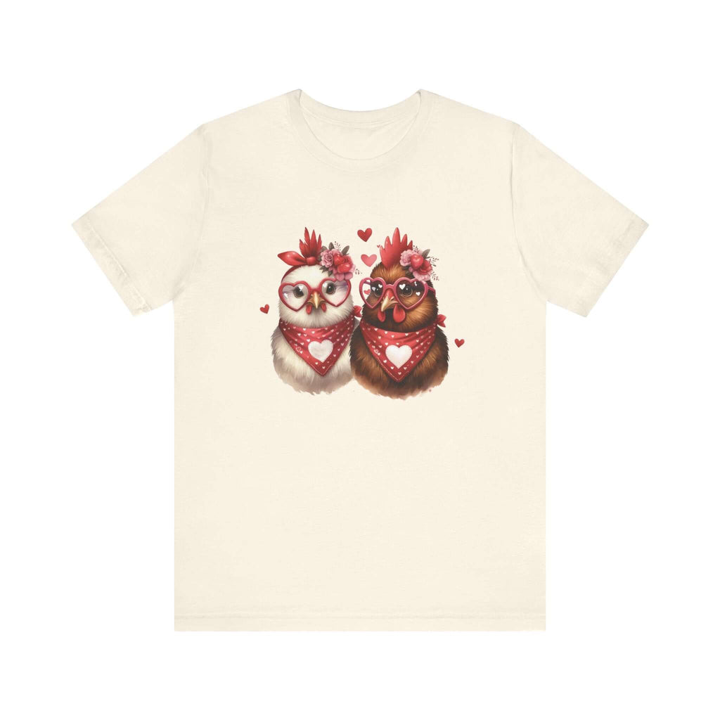 Valentines Day Farm Chickens Shirt, Chicken Shirt, Cute Tee by PopCultureByDesign36