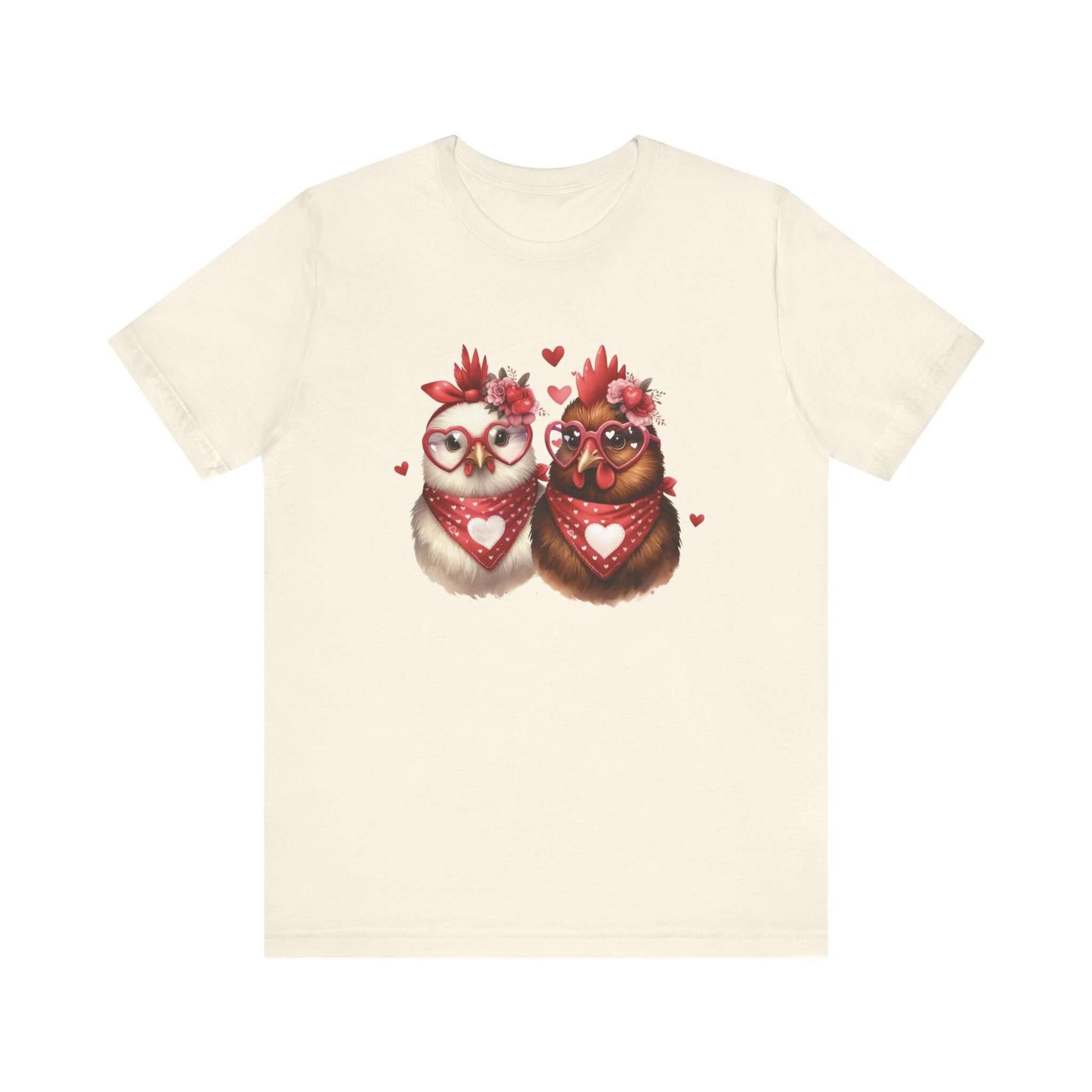 Valentines Day Farm Chickens Shirt, Chicken Shirt, Cute Tee - Popbydesign