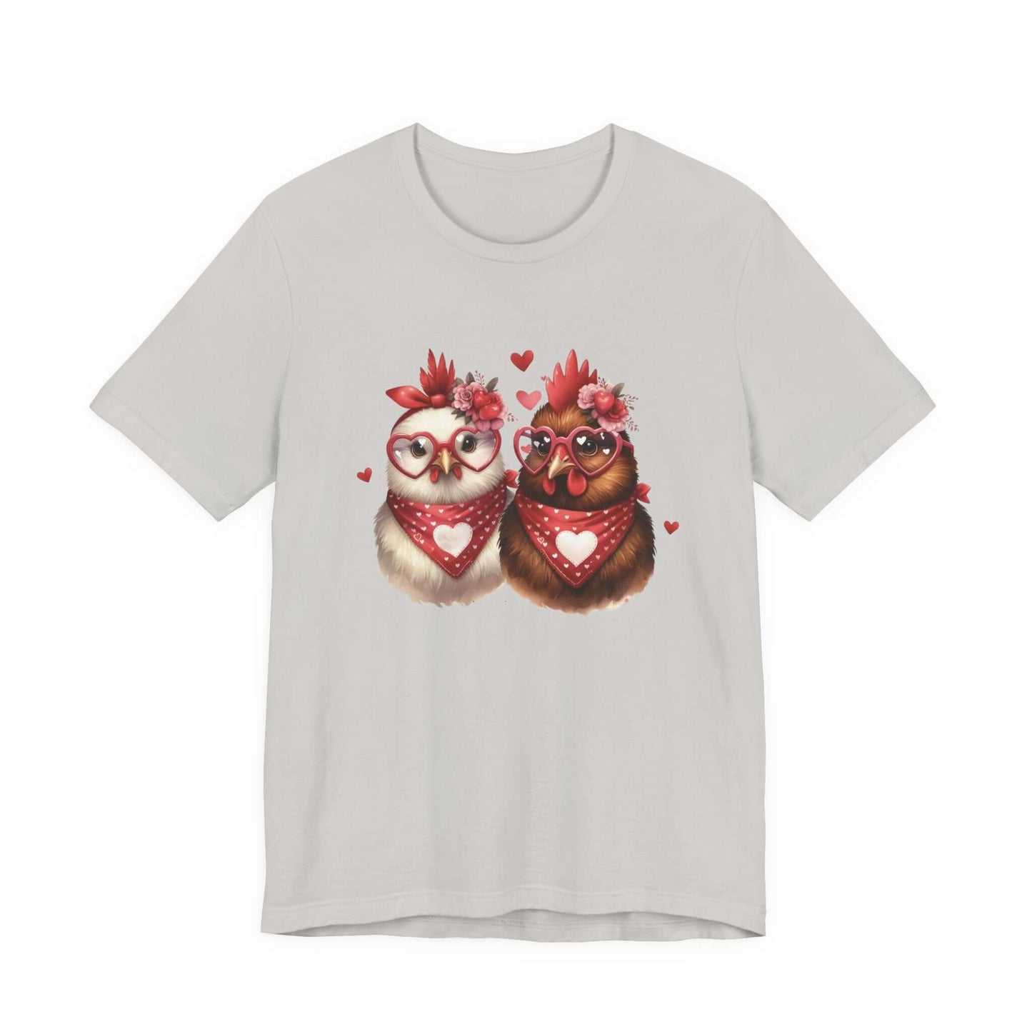 Valentines Day Farm Chickens Shirt, Chicken Shirt, Cute Tee - Popbydesign