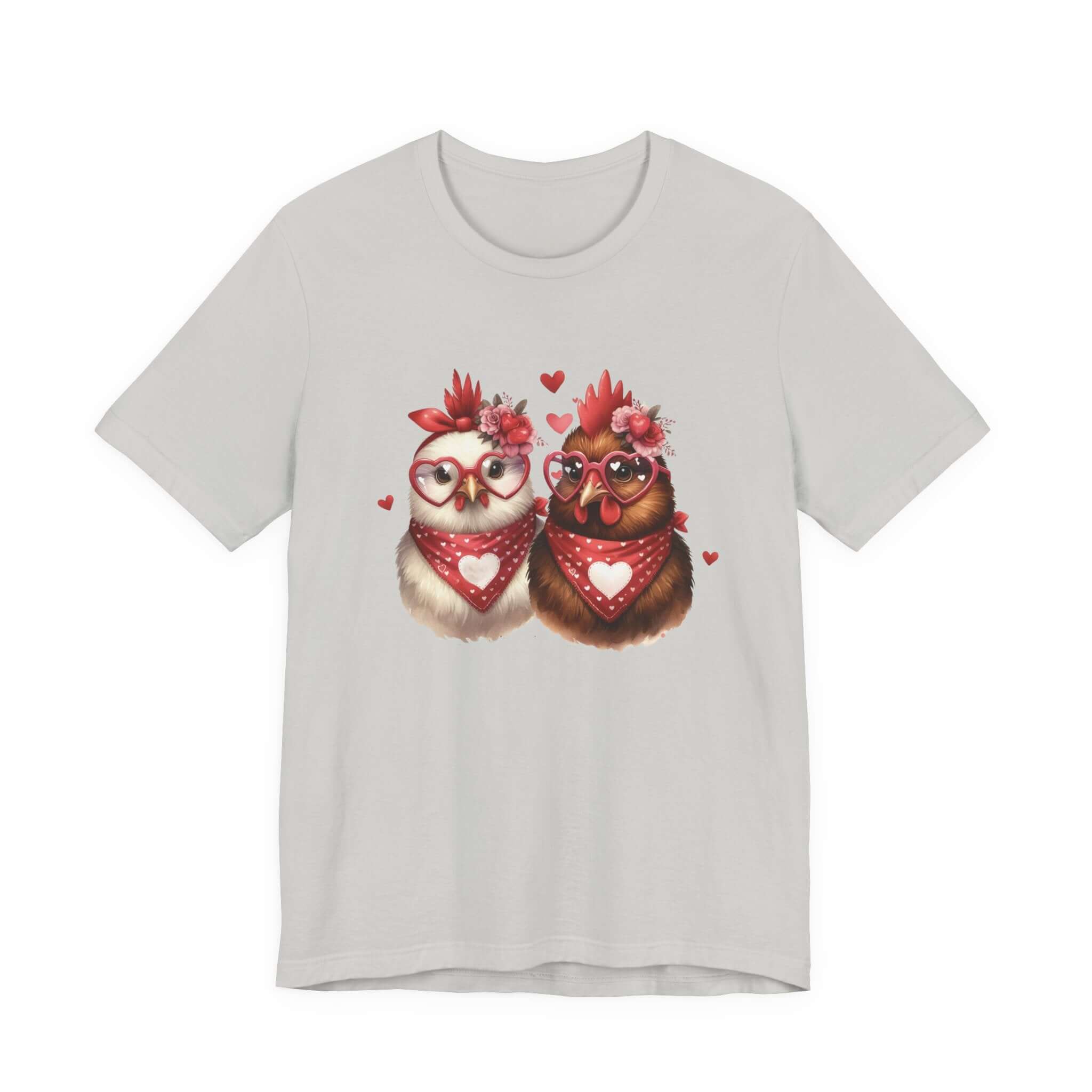 Valentines Day Farm Chickens Shirt, Chicken Shirt, Cute Tee by PopCultureByDesign36