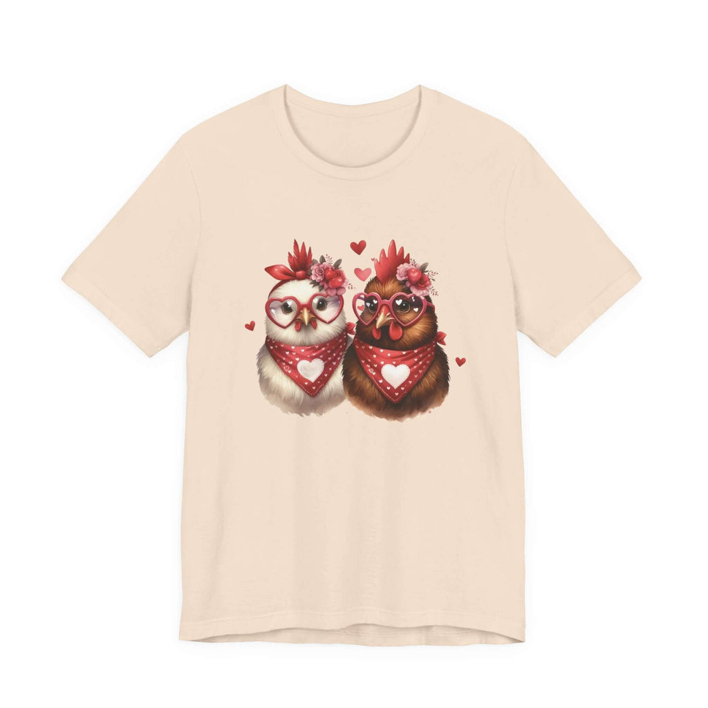 Valentines Day Farm Chickens Shirt, Chicken Shirt, Cute Tee by PopCultureByDesign36