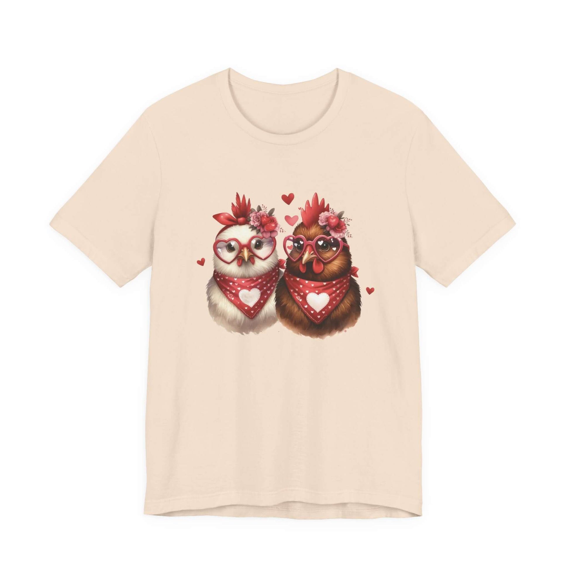 Valentines Day Farm Chickens Shirt, Chicken Shirt, Cute Tee - Popbydesign
