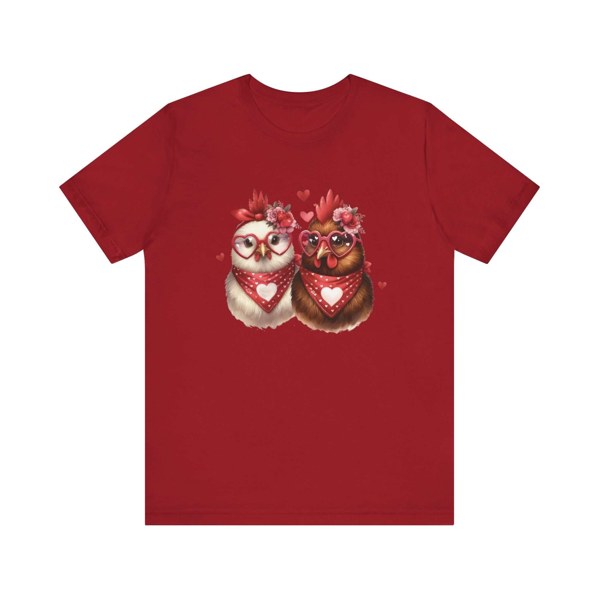 Valentines Day Farm Chickens Shirt, Chicken Shirt, Cute Tee by PopCultureByDesign36