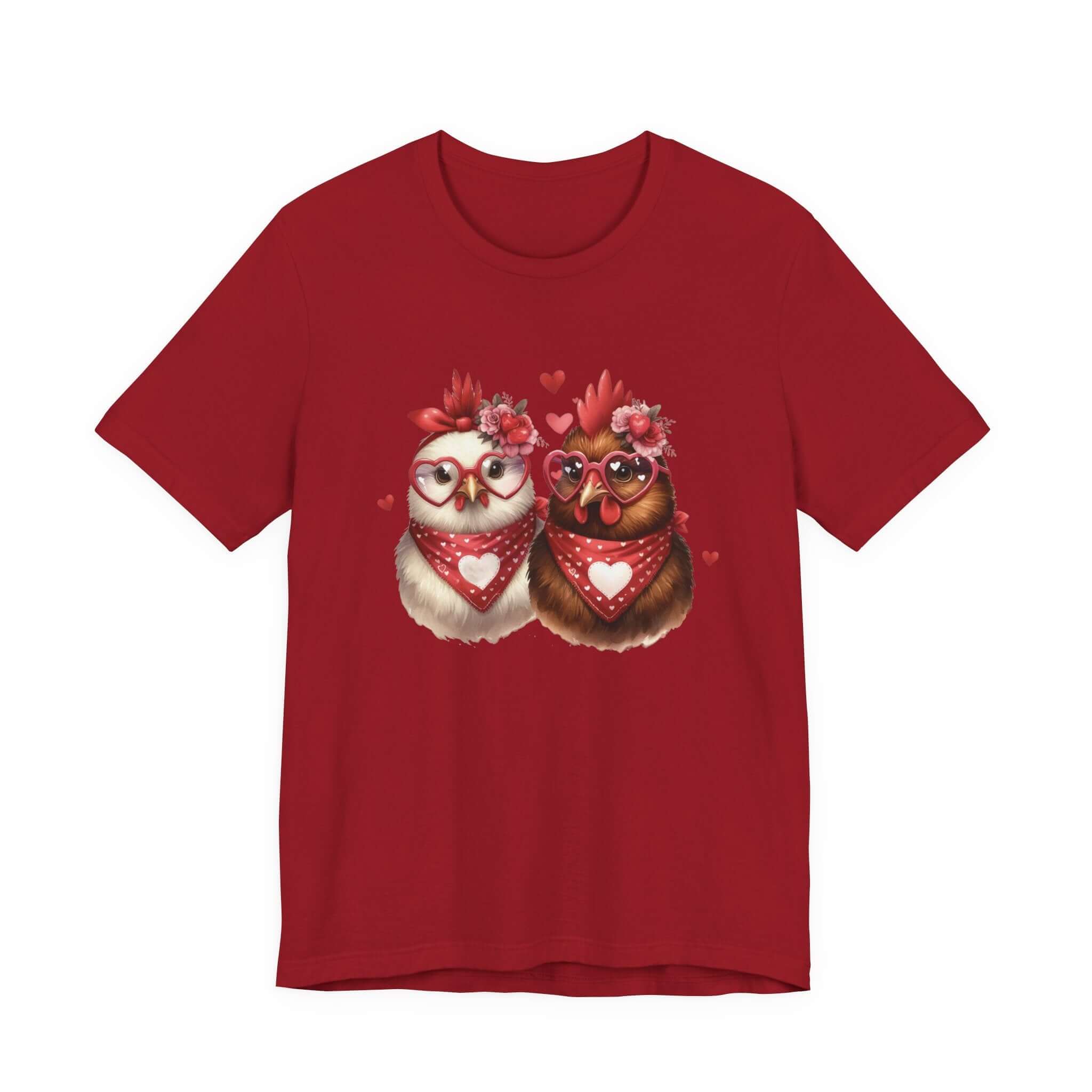 Valentines Day Farm Chickens Shirt, Chicken Shirt, Cute Tee by PopCultureByDesign36