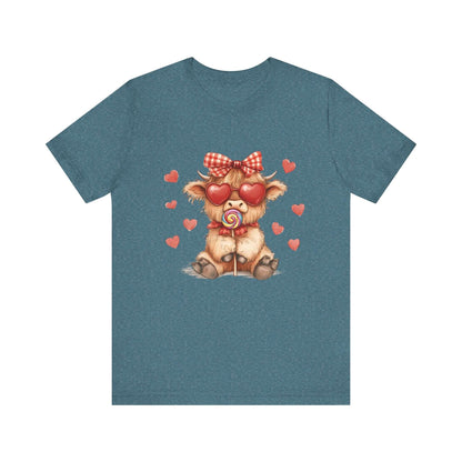 Valentines Highland Cow Shirt, Highland Cow Shirt, Cow Lover - Popbydesign