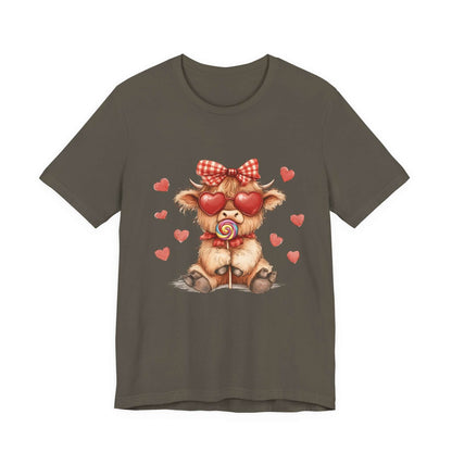 Valentines Highland Cow Shirt, Highland Cow Shirt, Cow Lover - Popbydesign