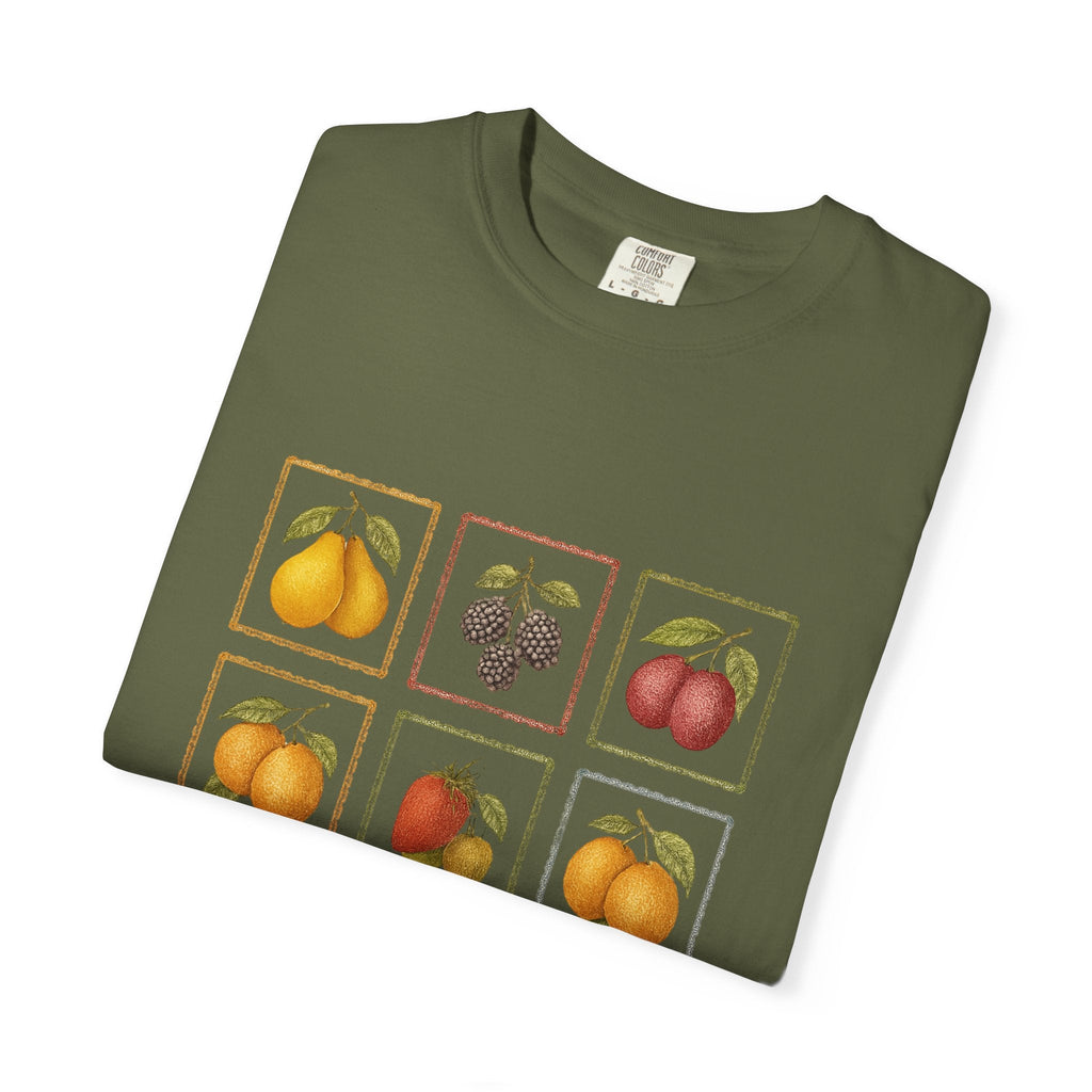 Vintage Fruit Stamp Shirt, Art Graphic Fruit Shirt, Fruit Stamp by PopCultureByDesign36