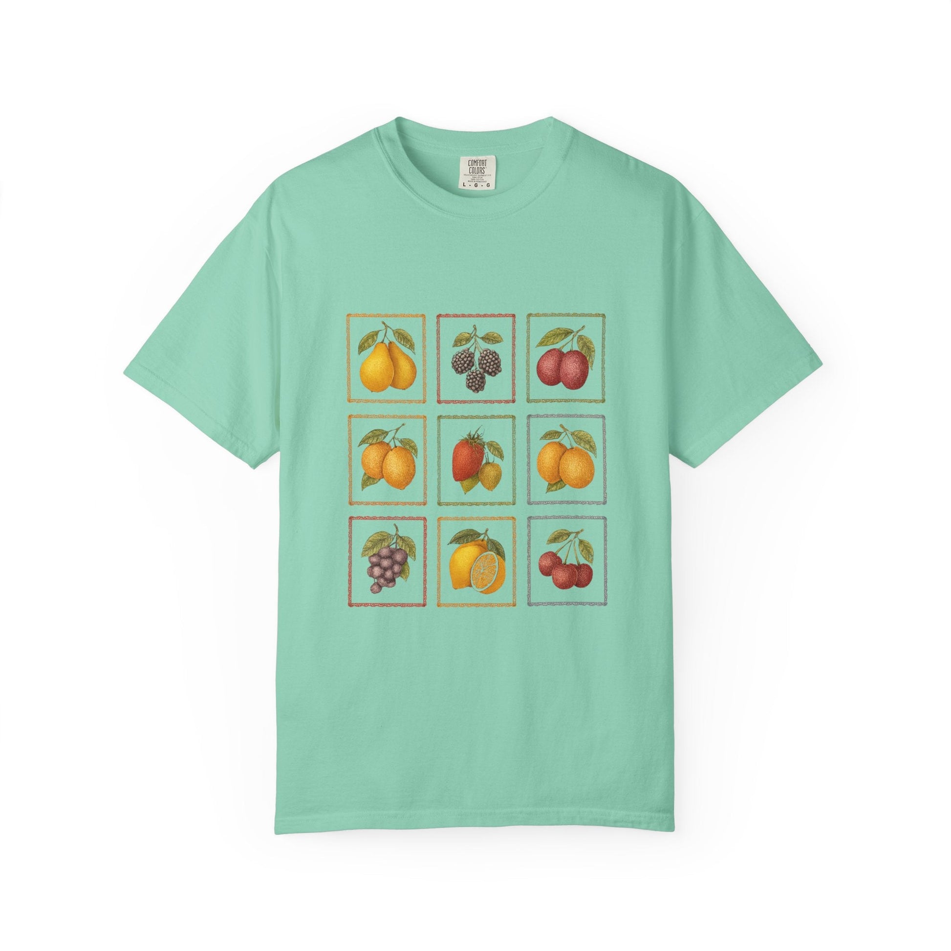 Vintage Fruit Stamp Shirt, Art Graphic Fruit Shirt, Fruit Stamp - Popbydesign