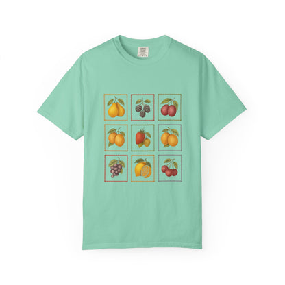 Vintage Fruit Stamp Shirt, Art Graphic Fruit Shirt, Fruit Stamp - Popbydesign